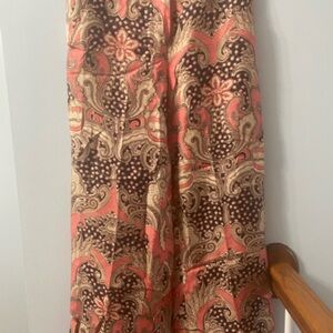 J. McLaughlin Brown and Pink Paisley pant